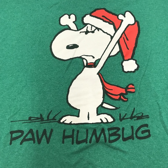 Peanuts Other - Peanuts Snoopy Paw Humbug Christmas  Green T-Shirt